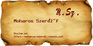 Moharos Szeráf névjegykártya